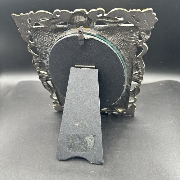 Enamel Jeweled Butterfly Flower Rhinestones Picture Frame Pier 1? Metal Purple - Picture 3 of 16